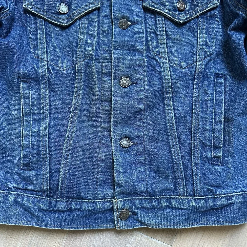 Vintage LEVIS 80s Denim‎ Trucker Jacket Type III 70506-0216 Sz 38R Made In USA